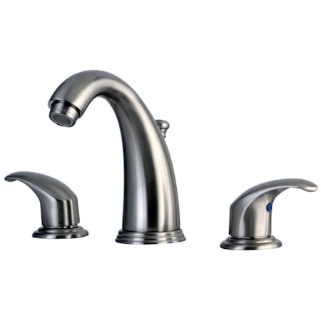 Kingston Brass KB988LL 8 to 16" Widespread Bathroom Faucet, Brushed Nickel KB988LL